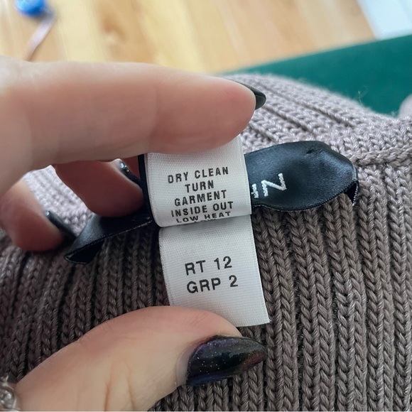 St. John Wool Rayon Knit Light Brown Open Front Cardigan Sweater EUC Size XS - Picture 7 of 9